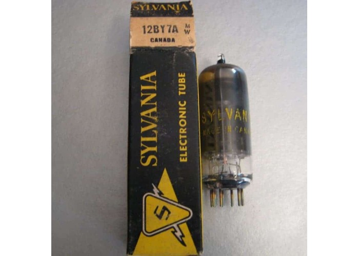 Sylvania 12BY7A 12DQ7 Vacuum Tube Smoked Glass