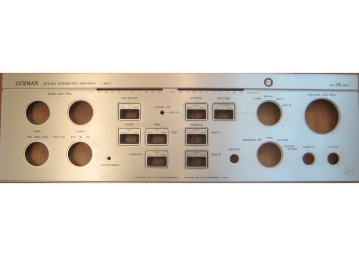 Luxman L-580 Front Panel Faceplate Part # WA1195     