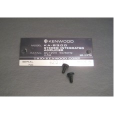 Kenwood Integrated Amplifier KA-8300 Name Plate Badge           