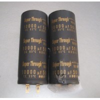 Nichicon 10000UF 50V Super Through Audio Capacitor Pair  