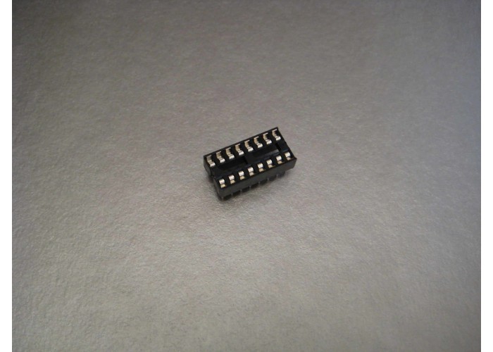 16 Pin PCB Mount DIP IC Socket  Part # T02-16