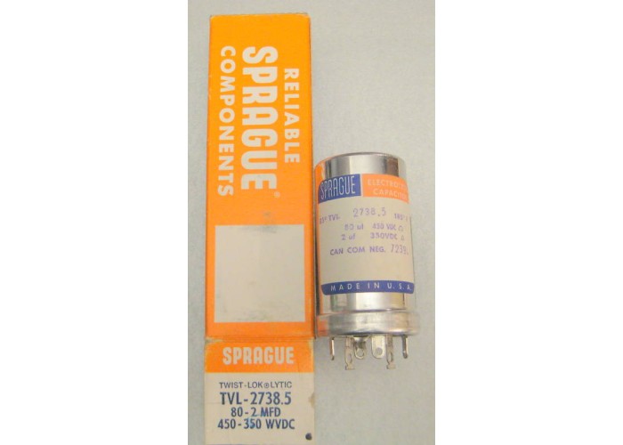 Sprague TVL-2738.5 Can Capacitor     