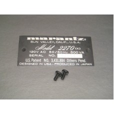 Marantz 2270 Receiver Name Plate Badge 