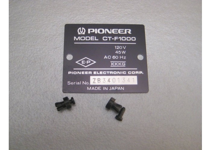 Pioneer CT-F1000 Badge With Fasteners            