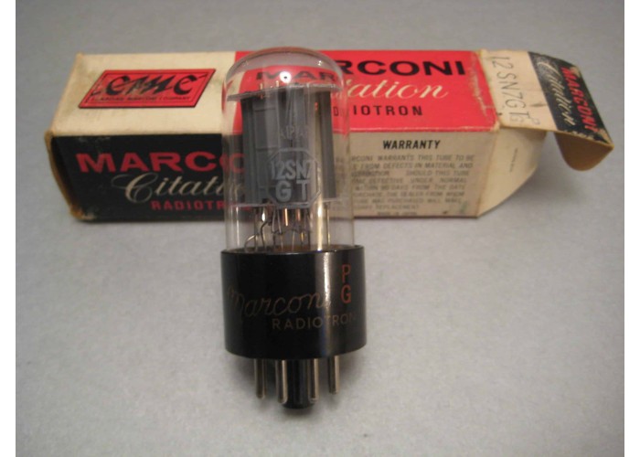 12SN7GT Marconi Radiotron Vacuum Tube   