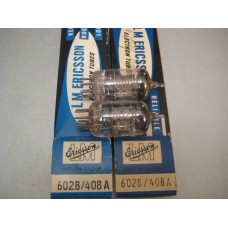 LM Ericsson 408A 6028 Vacuum Tube NOS Matched Pair   