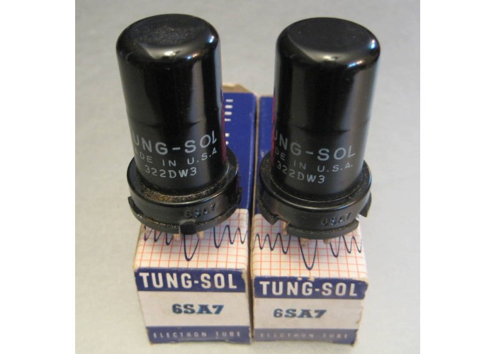 6SA7 Tung-Sol Vacuum Tube Matched Pair   