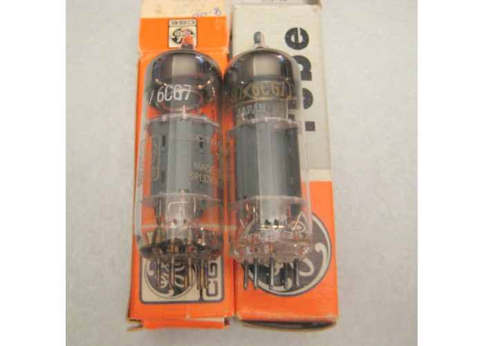 GE 6FQ7 6CG7 Vacuum Tube Matched Pair