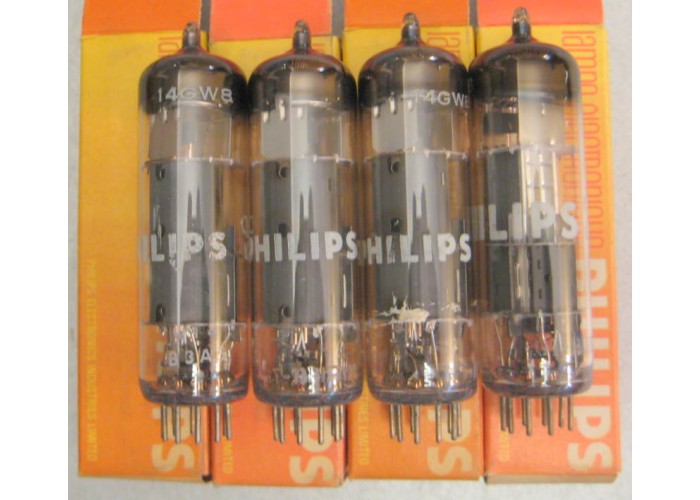 Philips Mullard 14GW8 PCL86 Vacuum Tube Matched Quad  