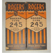 Westinghouse Rogers 245 Vacuum Tube Pair   